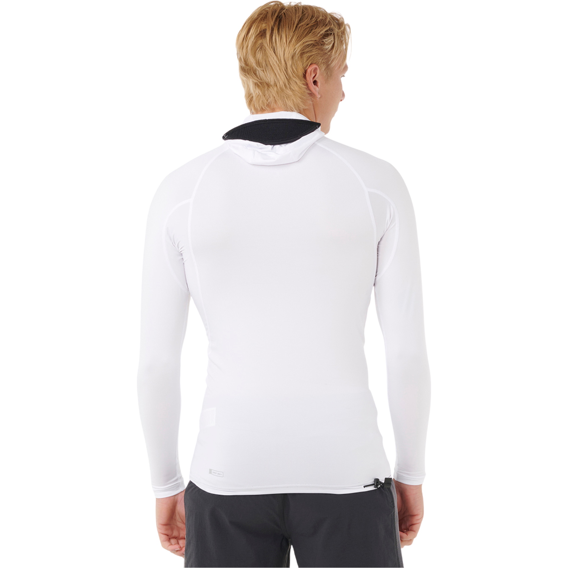 2026 Rip Curl Männer Suche UPF Performance Kapuzen-Langarm-Lycra-Weste 16IMRV - White